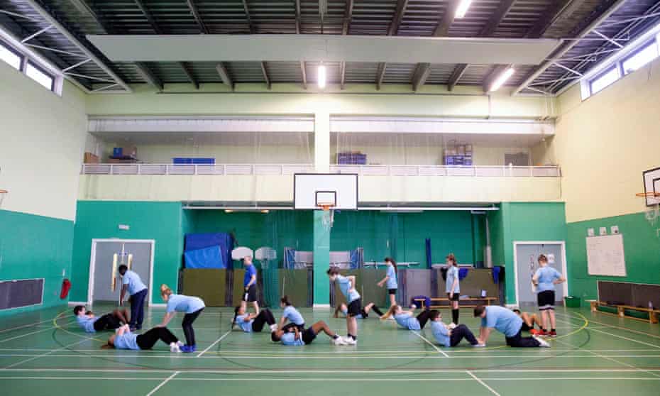 A secondary school gymnasium.