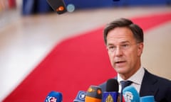 Mark Rutte pictured in Brussels earlier this month