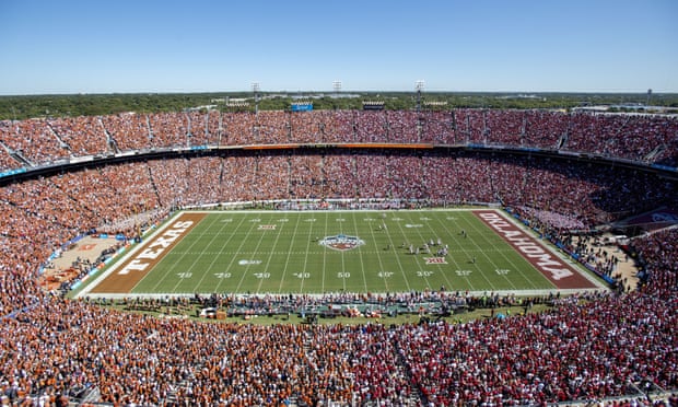 Texas and Oklahoma fans fill the Cotton Bowl in Dallas.