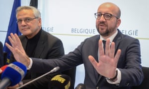 Charles Michel giving press conference