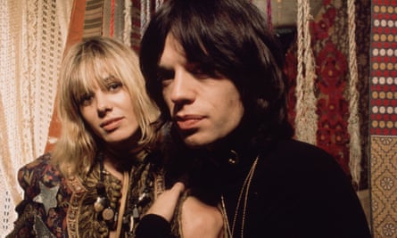 Anita Pallenberg and Mick Jagger in a scene from the 1970 film Performance.