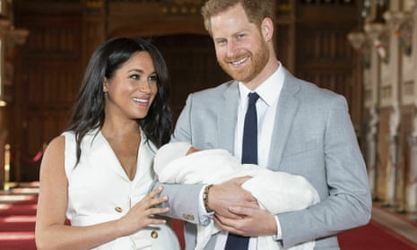 Prince Harry and his wife, Meghan, after the birth of their first child in May 2019