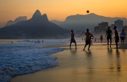 Beach football on Ipanema beach, Rio