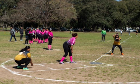 Kickingball, a mixture of football and baseball, is common in Venezuela and has found a home in the Argentine capital among refugees who left the country during the seven-year political and economic turmoil of Nicolás Maduro’s government.