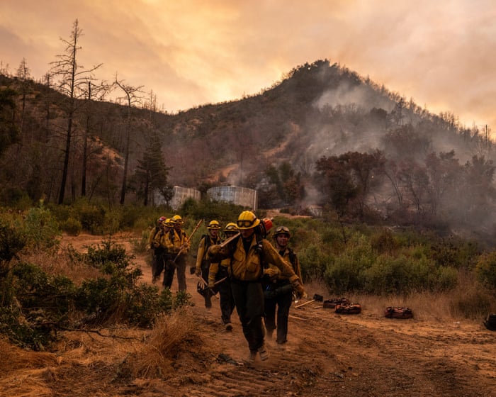 Wildfire explodes in California wine country as heatwave scorches US west