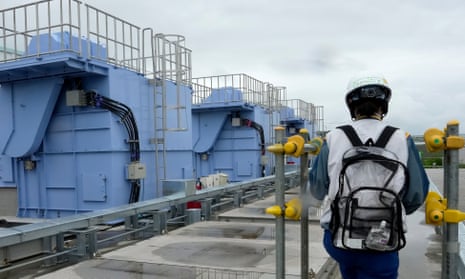 Tanks containing water from Fukushima
