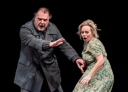 Bryn Terfel (the Dutchman) and Elisabet Strid (Senta) in The Flying Dutchman at the Royal Opera House.