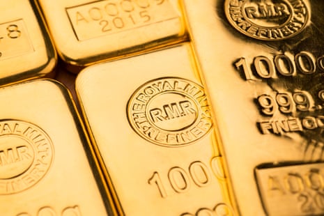 A picture of gold bullion