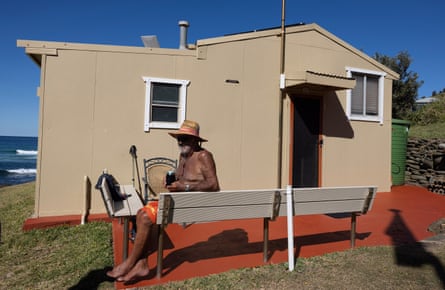 Bob looks out over the water at Garie beach