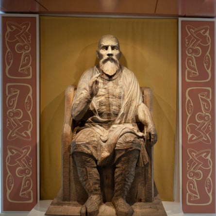 Wooden statue of the venerable Bede