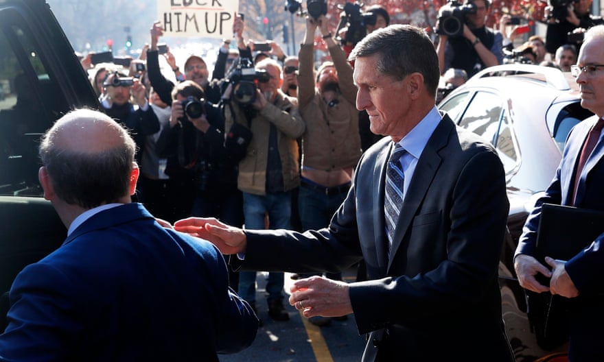 Michael Flynn arrives at federal court to plead guilty to lying to the FBI.