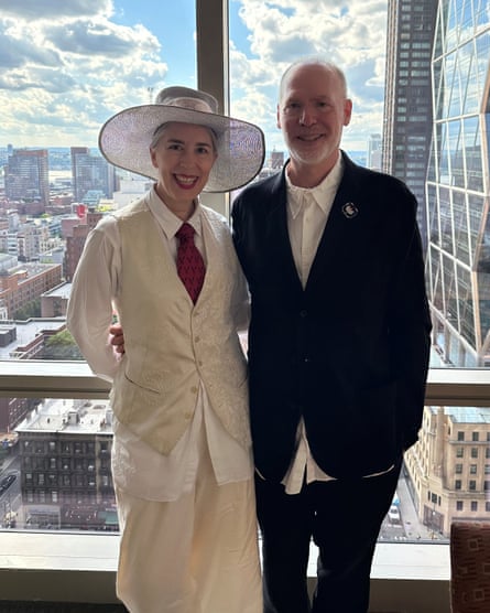 Justine Larbalestier and Scott Westerfeld in 2024.