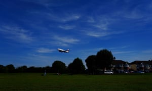 A plane preparing to land at Heathrow on Tuesday.