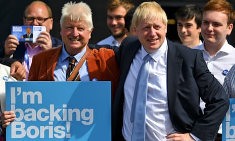 Stanley and Boris Johnson pictured together during hustings for Conservative party leadership election in 2019.