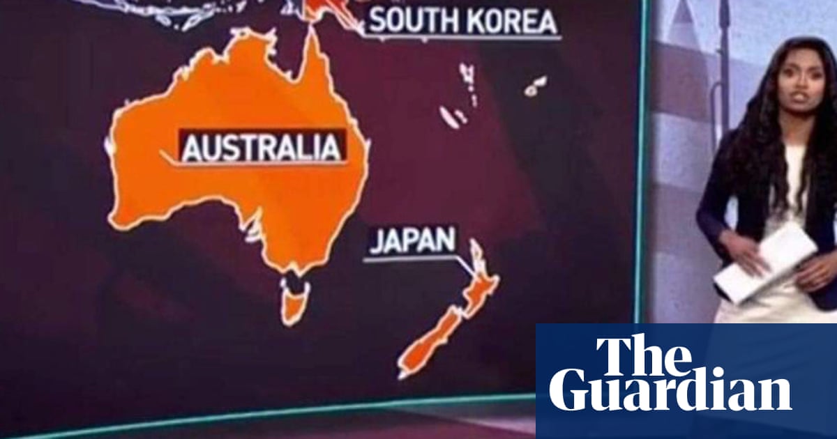 Russia Today Puts Japan On The Map Where New Zealand Should Be