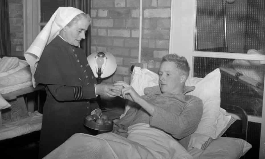 A soldier in 1944 … Walking Wounded features harrowing clinical scenes.