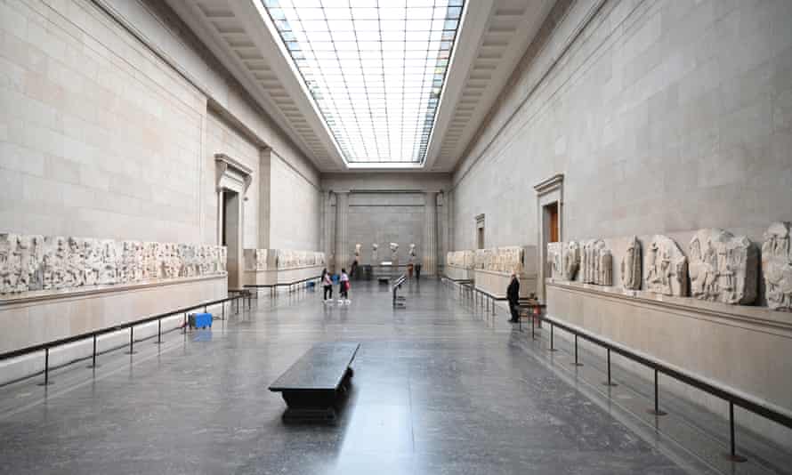 The Parthenon marbles as displayed in the British Museum.