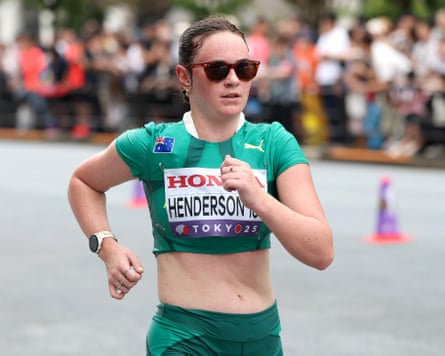 Australia’s Rebecca Henderson finishes eighth successful nan women’s 35km title locomotion connected time 1 of nan 2025 World Athletics Championships successful Tokyo