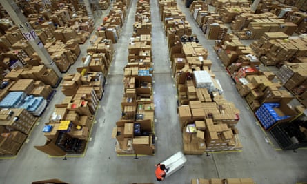 An Amazon fulfilment centre in Swansea, south Wales