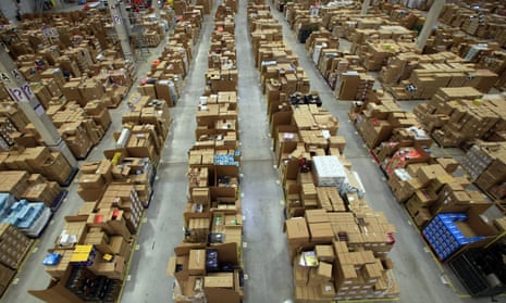 An Amazon distribution centre in Swansea, Wales
