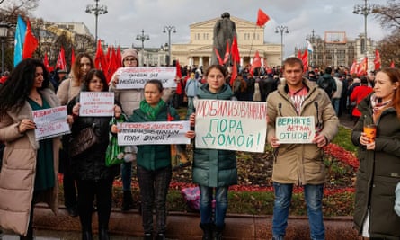 A protest by the group in Moscow.