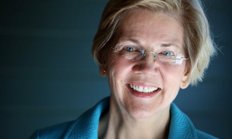 Senator Elizabeth Warren poses for a portrait at her home in Cambridge, Massachusetts