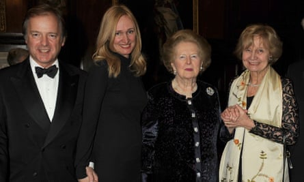 Hugo and Sasha Swire at a charity dinner in 2010 with Margaret Thatcher and Sasha’s mother, Lady Miloska Nott
