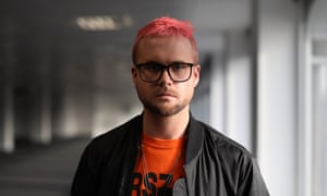 Whistleblower Christopher Wylie after a press conference in the offices of his solicitors, Bindmans LLP, on 26 March 2018 in London, England.