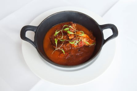 Braised Octopus, smoked chilli, white wine, garlic and tomato sauce at Smith’s, Wapping, London.