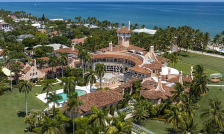 An aerial view of former president Donald Trump’s Mar-a-Lago club in Palm Beach, Florida.