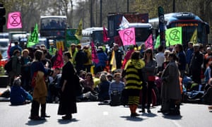 Thousands Block Roads In Extinction Rebellion Protests Across London Environment The Guardian