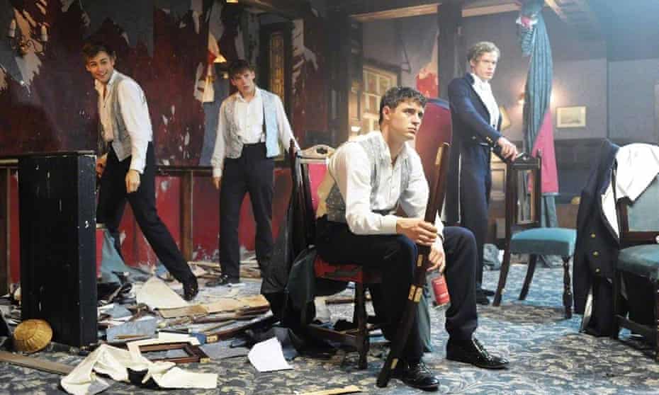 A still from the film The Riot Club (2014)