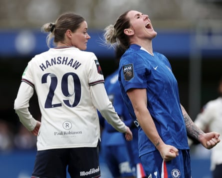 Millie Bright roars her delight while playing for Chelsea