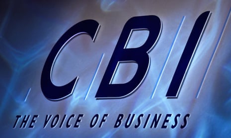 A Confederation of British Industry (CBI) logo is seen during their annual conference in London.