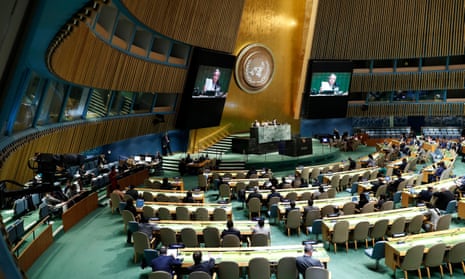 A general view of the UN general assembly.