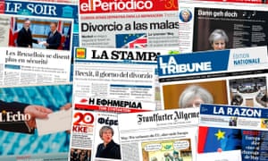 European newspapers report on the formal starts of Britain’s separation from the EU.