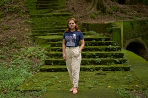 Climate activistic Marinel Ubaldo photographed adjacent her location successful Quezon City, Manila, the Philippines for a portion successful New Review connected young clime activists.