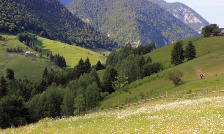 The countryside close to the Akasha Wellness Retreat, Romania