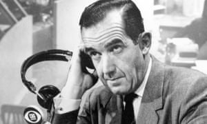 MURROW<br>**FILE**This file photo orginally from CBS shows CBS News correspondent Edward R. Murrow broadcasting national election returns on CBS Television Network in New York on election night, November 7, 1956. In the new film “Good Night, and Good Luck,” Murrow is portrayed as he publicly came out against Sen. Joe McCarthy, who was on an anti-communist crusade. What is in film is essentially accurate, experts say. They note that the movie leaves out such aspects as the mention of journalists who had already stood up to McCarthy to signs that the senator was already on his way down. (AP Photo/CBS )