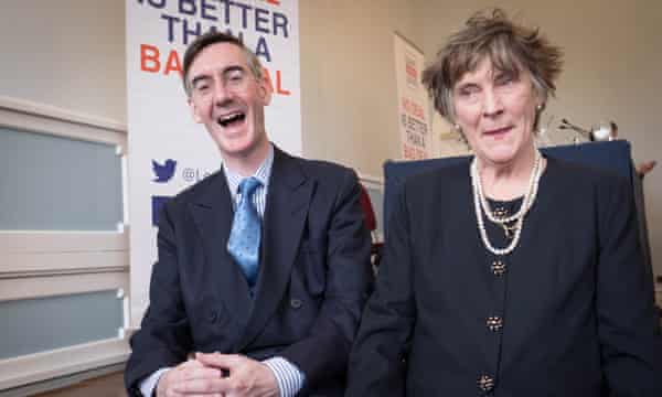 Jaco Rees-Mogg with his mother.