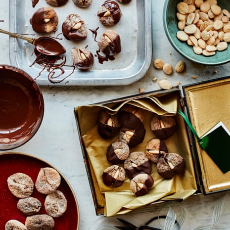 Give a fig for Christmas: Rachel Roddy's dried figs stuffed with almonds dipped in chocolate.