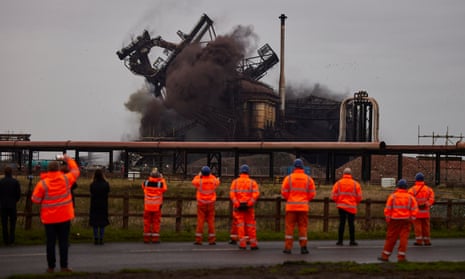 The Redcar blastfurnace was brought down using 175kg of explosives.