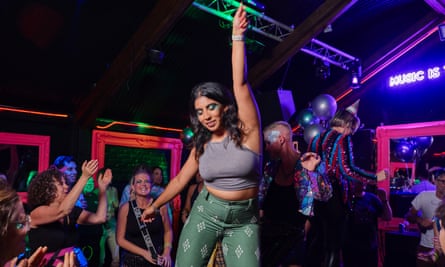 Narmeen Kamran at a sober rave in London.