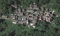 Google Earth view of Ingria village in Piedmonte region of Italy