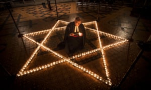 A Holocaust Memorial Day memorial at York Minster.