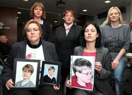 Janet Williams with fellow sodium valproate campaigners Janet Stockley-Pollard, Susan Cole, Emma Friedmann and Samantha Scott in 2011