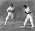 IndiaâÂÂs Vijay Hazare is bowled by PakistanâÂÂs Amir Eliah during the Test in New Delhi on 20 October 1952.