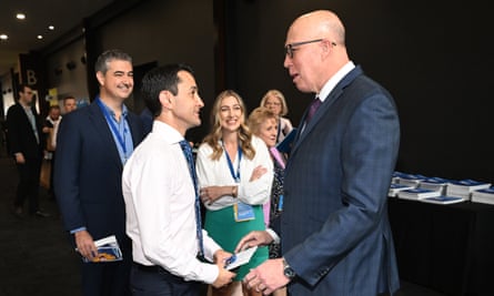 Queensland LNP Leader David Crisafulli and Federal Opposition Leader Peter Dutton.