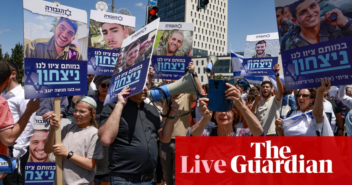 Middle East crisis live: Hamas wants peace but ‘not at any price’, official says; Netanyahu cabinet votes to close Al Jazeera in Israel | Israel-Gaza war