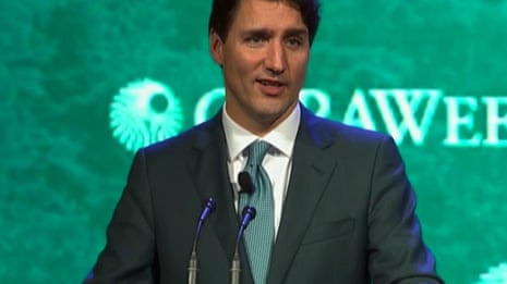 Justin Trudeau: no country would leave 173bn barrels of oil in the ground – archive video